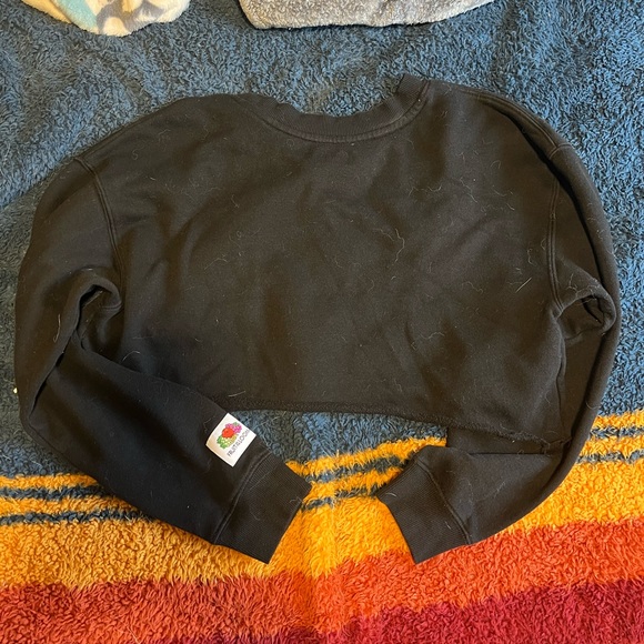 Fruit of the Loom Cropped Sweatshirt - Picture 3 of 5